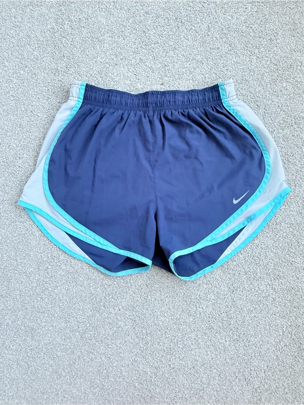 Nike Women's Navy Athletic Shorts with Aqua Trim